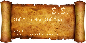 Diószeghy Diána névjegykártya