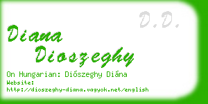 diana dioszeghy business card